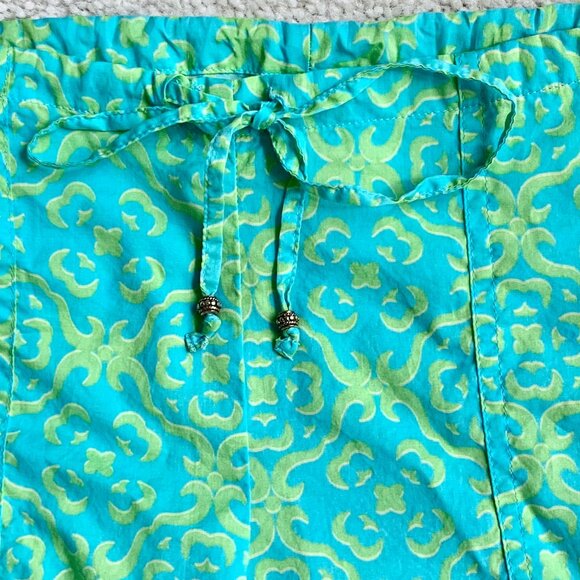 Victoria's Secret Cotton Pajama Pants, Blue & Green, Size Small - Picture 4 of 8